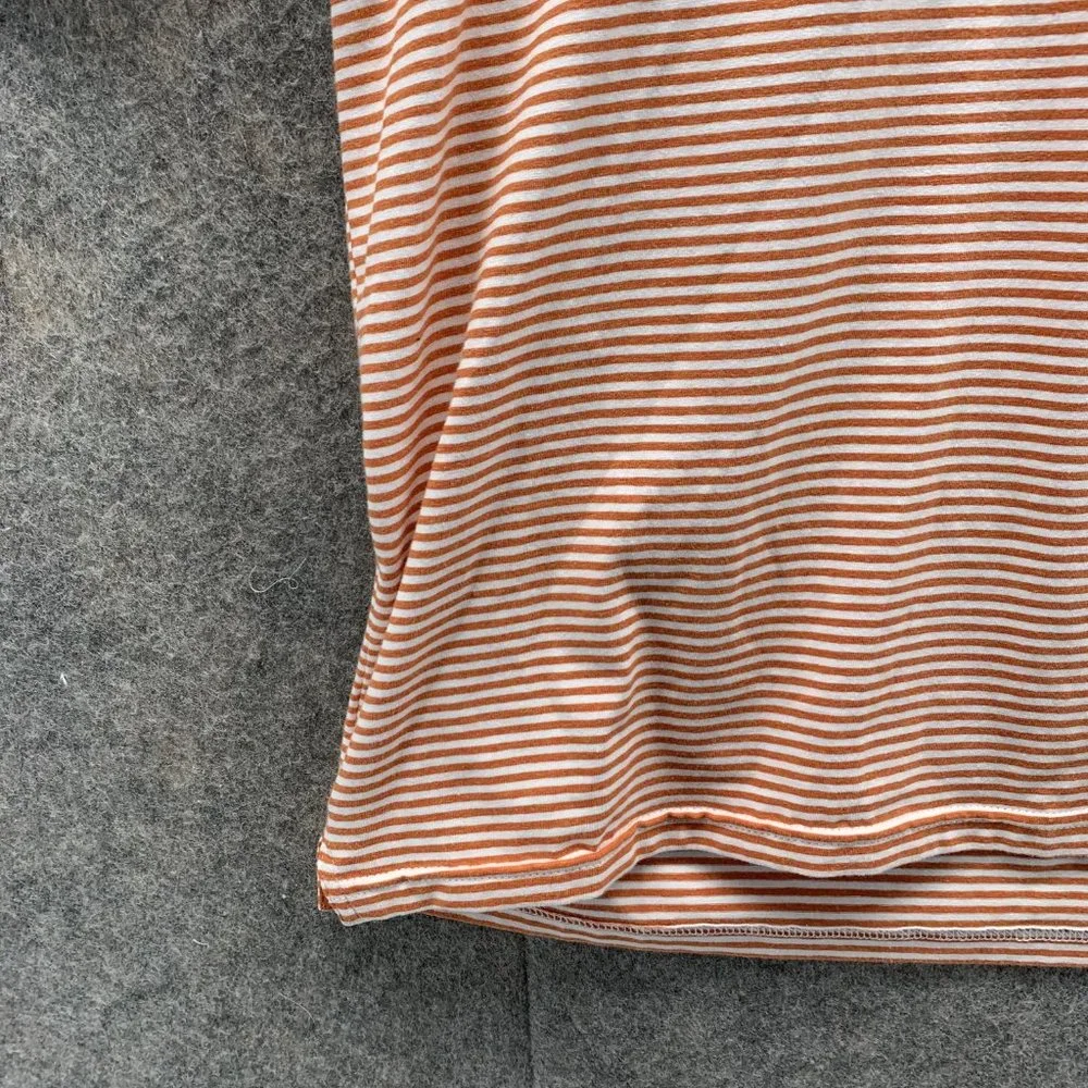 Johnnie O Polo Shirt Men Small Adult Orange White Striped Pockets Outdoors - Picture 6 of 15